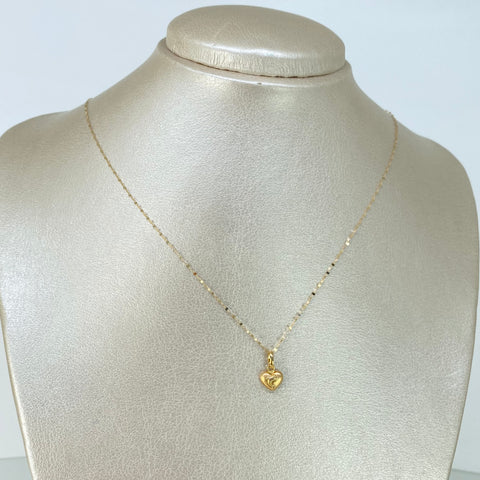 Set Cadena ● Crispeta + Dije Corazon Delfin Oro amarillo 18k 0,6 Gr / 1 mm / 45 Cm *
