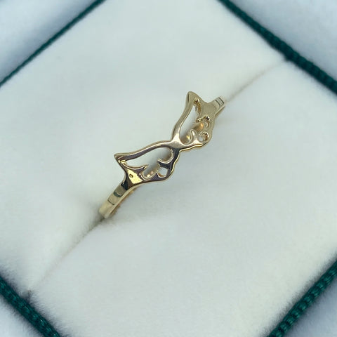 Anillo Alas Oro amarillo 18k / Talla 6 / 0,93 Gr *
