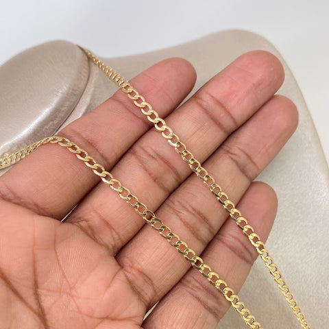 Cadena ● Cubana Oro amarillo 18k 4,2 Gr / 3,4 mm / 50 Cm †