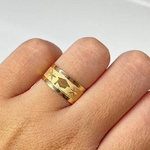 Anillo Birrete Oro amarillo 18k / Talla 6 1/2 / 1,56 Gr