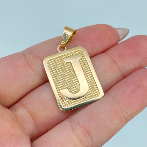 Dije Placa Letra J Oro amarillo 18k 4,46 Gr / 3,5 Cm  *