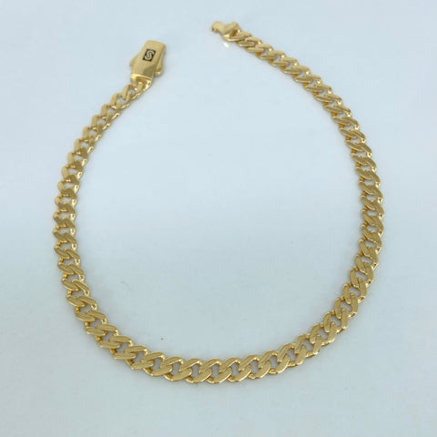 Pulso ● Cubano Monaco Oro amarillo 18k +3 / 3,85 Gr / 18 Cm *