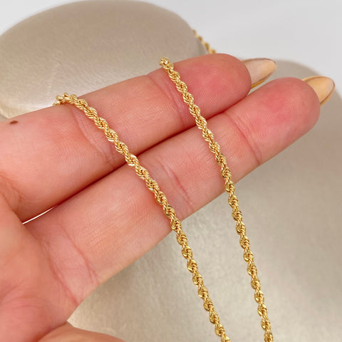 Cadena ● Lazo Oro amarillo 18k +1 / 3,6 Gr / 2,3 mm / 45 Cm