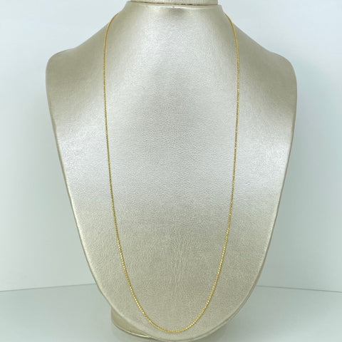 Cadena ● Mini Militar Oro amarillo 18k +3 / 2,46 Gr / 1 mm / 60 Cm