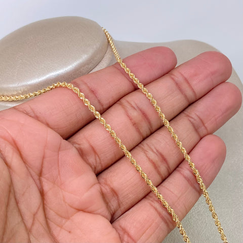 Cadena ● Lazo Oro amarillo 18k +1 / 3,6 Gr / 2,2 mm / 45 Cm *