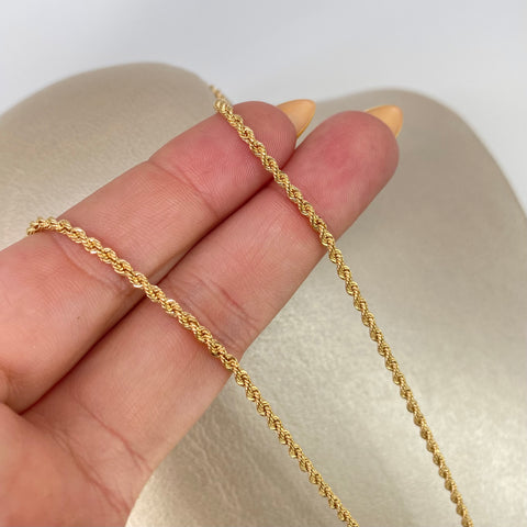 Cadena ● Lazo Oro amarillo 18k +1 / 2,7 Gr / 2,1 mm / 45 Cm *