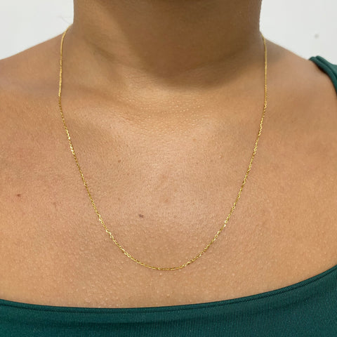 Cadena Italy Aro Seguido Oro amarillo 18k 1,23 Gr / 1 mm / 50 Cm