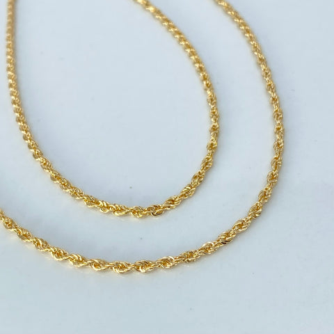 Cadena ● Lazo Oro amarillo 18k +1 / 2,65 Gr / 2,2 mm / 45 Cm *