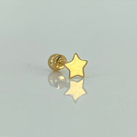 Piercing Estrella / Oro Amarillo 18k (Joya) / 0.26gr / 4.3mm / (Oreja) †