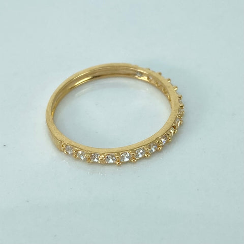 Anillo Churumbela Circones Blancos Oro amarillo 18k / Talla 7 1/4 / 1,81 Gr †