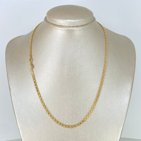 Cadena ● China Oro amarillo 18k 4,35 Gr / 3,2 mm / 45 Cm †