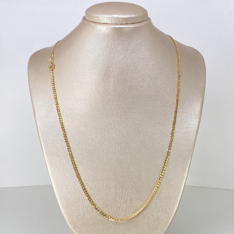 Cadena ● Cubana Oro amarillo 18k 5,47 Gr / 2,7 mm / 60 Cm †