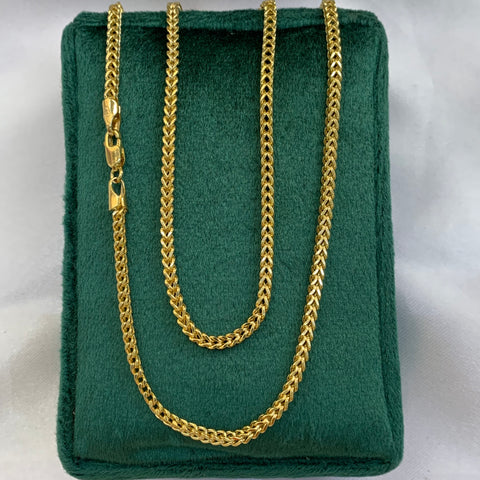 Cadena Italy Franco Oro amarillo 18k +1 / 8,22 Gr / 2,4 mm / 60 Cm *