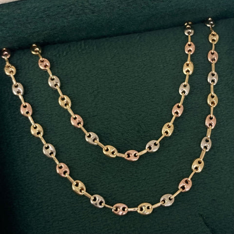 Cadena GC Tres oros 18k 3,65 Gr / 3 mm / 40 Cm †