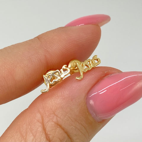 Topos Jesus Oro amarillo 18k 0,7 Gr / 10 mm *