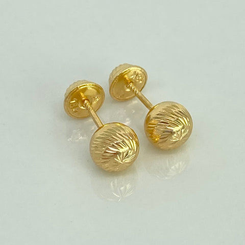 Topos Bola Diamantada Oro amarillo 18k 0,78 Gr / 6 mm  *