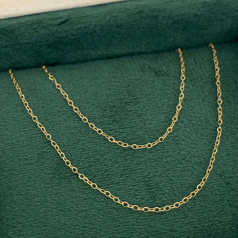 Cadena ● Aro Seguido Oro amarillo 18k 1,07 Gr / 0,7 mm / 45 Cm *