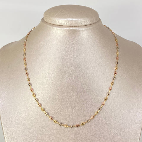 Cadena GC Tres oros 18k 3,65 Gr / 3 mm / 40 Cm †