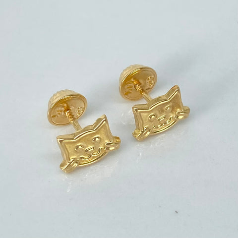 Topos Gatos Oro amarillo 18k 0,7 Gr / 8 mm  *