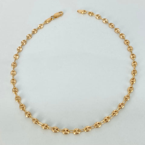 Tobillera GC Diamantado Oro amarillo 18k 3,45 Gr / 3,3 mm / 24,6 Cm
