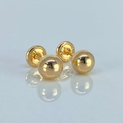 Topos Bolas Lisas Oro amarillo 18k 0,62 Gr / 6 mm †