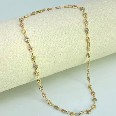 Tobillera GC Tres oros 18k 2,81 Gr / 3,3 mm / 26 Cm *