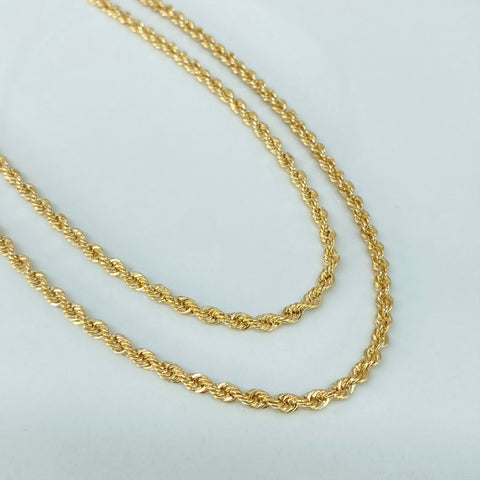 Cadena ● Lazo Oro amarillo 18k +1 / 3,15 Gr / 2,8 mm / 45 Cm *