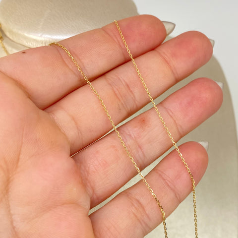 Cadena ● Aro Seguido  Oro amarillo 18k 1,31 Gr / 0,5 mm / 50 Cm