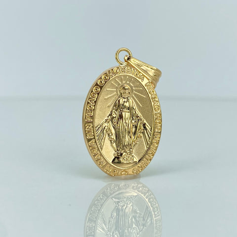 Dije Virgen Milagrosa Oro amarillo 18k 3,1 Gr / 4,3 Cm  *
