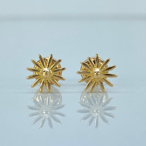 Topos Flor Oro amarillo 18k 0,78 Gr / 7,2 mm  *