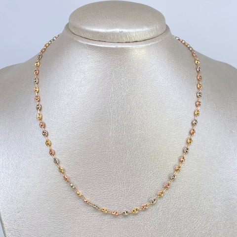 Cadena GC Diamantada Tres oros 18k 6,59 Gr / 3,3 mm / 45 Cm *
