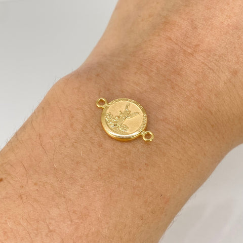Herraje Angel De La Guarda Oro amarillo 18k 0,75 Gr / 1,9 Cm *