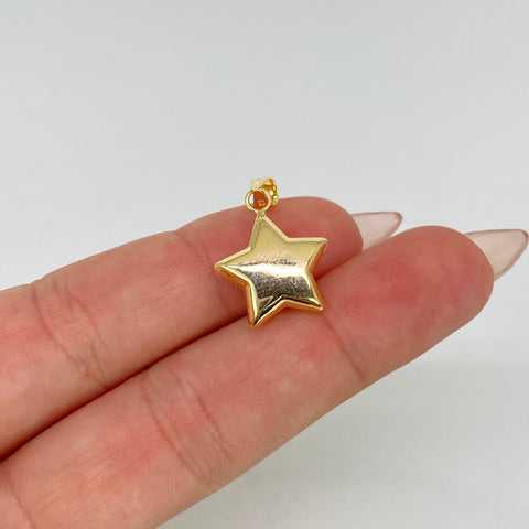 Dije Estrella Troquelada Oro amarillo 18k 0,95 Gr / 2,5 Cm †