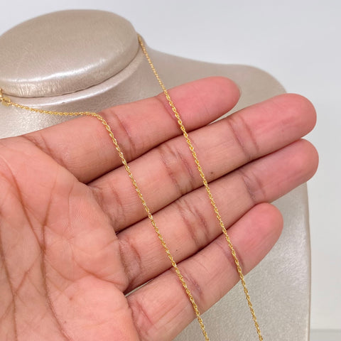 Cadena ● Lazo Oro amarillo 18k +1 / 1,15 Gr / 1,1 mm / 60 Cm