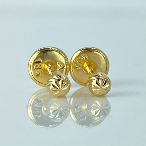 Topos Bolas Diamantadas Oro amarillo 0,42 Gr / 3 mm †