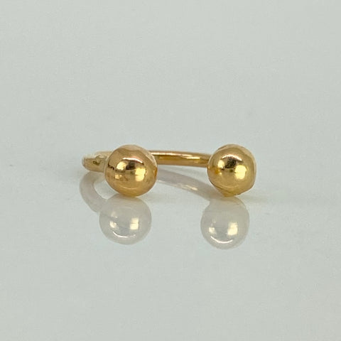 Piercing Aro Bola  / Oro Amarillo 18k (Joya) / 0,45gr / 1.1cm / (Oreja)