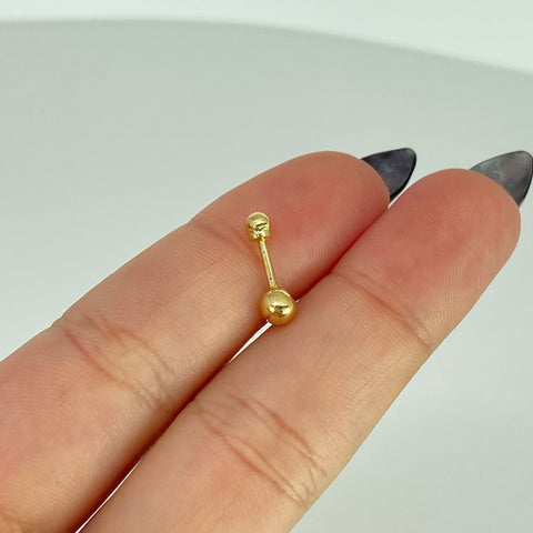 Piercing Bola / Oro Amarillo 18k (Joya) / 0,35gr / 4mm / (Oreja)