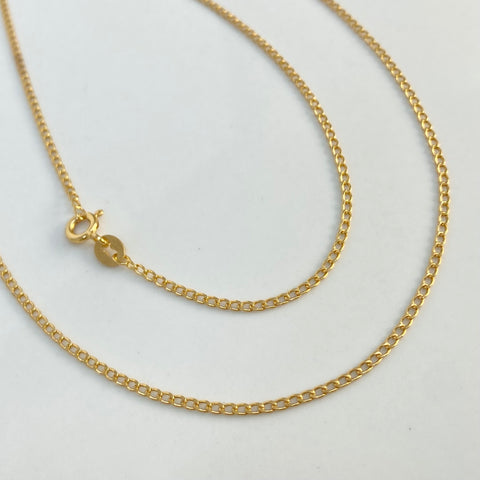Cadena ● Cubana Oro amarillo 18k 1,8 Gr / 1,4 mm / 60 Cm *