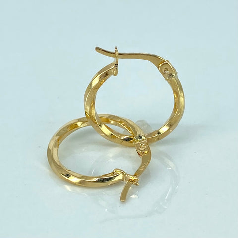 Candongas Entorchadas Oro amarillo 1,3 Gr / 2 Cm †