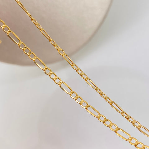 Cadena ● Tres Por Uno 3x1 Oro amarillo 18k 2,35 Gr / 2,5 mm / 45 Cm *