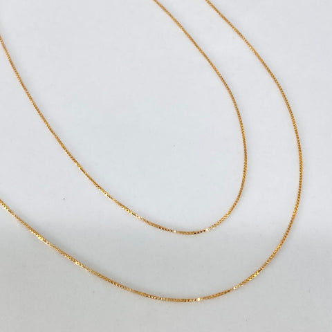 Cadena ● Veneciana Oro amarillo 18k +1 / 1,05 Gr / 0,5 mm / 50 Cm