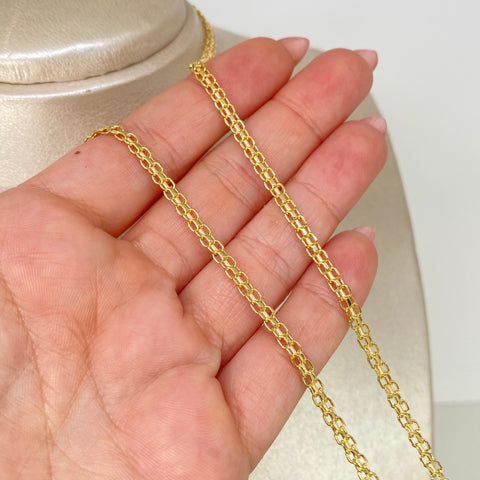 Cadena ● China Oro amarillo 18k 4,97 Gr / 3,2 mm / 50 Cm