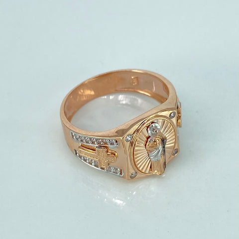Anillo San Benito Circones Blancos Oro blanco y Oro rosa / Talla 9 1/4 / 5,9 Gr