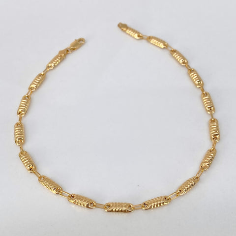 Pulso Rustico Eslabones Diamantados Oro amarillo 18k 2,58 Gr / 3,3 mm / 21,6 Cm