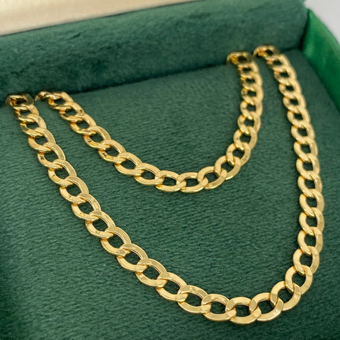 Cadena ● Cubana Oro amarillo 18k 9,32 Gr / 4,5 mm / 60 Cm *