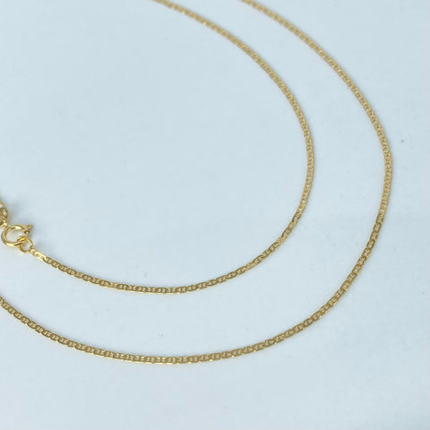 Cadena ● Escalera Plana Oro amarillo 18k 1,8 Gr / 1 mm / 60 Cm †