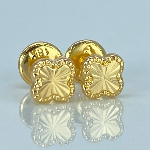 Topos Trebol Diamantado Oro amarillo 0,55 Gr / 5,1 mm †