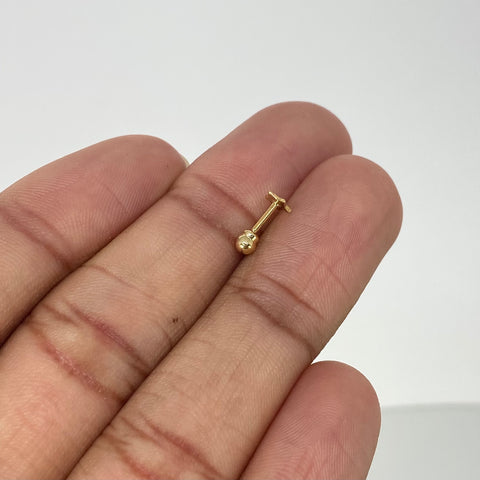 Piercing Estrella / Oro Amarillo 18k (Joya) / 4mm / 0,28gr / 1.2cm / (Oreja) *