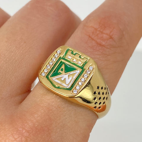 Anillo Equipo De Futbol Oro amarillo 18k / Talla 10 1/4 / 5,9 Gr *