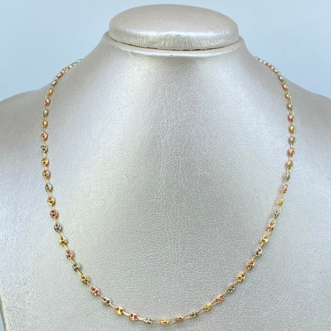 Cadena GC Diamantada Tres oros 18k 6,15 Gr / 3,3 mm / 45 Cm *